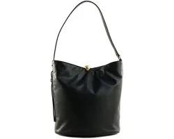 FURLA Leren Schoudertas Sfera Soft Bucket Bag Nero Zwart