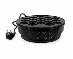 BSS® Machine à Poffertjes Électrique – Machine à Takoyaki avec Revêtement Antiadhésif – Mini Crêpière pour Poffertjes, Takoyaki, Cake Pops et Snacks
