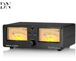 Deniva – Audio Versterker Switcher 2-in-2-out – Analoge VU-Meter – Stereo Luidspreker Selector Box – Professioneel – Zwart – 1,2kg