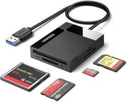 UGREEN 4-in-1 USB 3.0 SD Kaartlezer Micro SD/TF/MS/CF 5Gbps Zwart