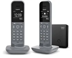 Gigaset CL390A - Duo Dect telefoon - Met antwoordapparaat - Ergonomisch design - duidelijk contrast - - Grijs