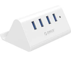 Orico - 4 ports USB3. 0 HUB support de bureau standard pour smartphone et tablette - Wit