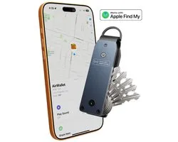 Locatie Tracker - Sleutelhouder – Key Organizer – Aluminium – Werkt met Apple Find My – Bluetooth GPS tracker zonder abonnement - Vervangbare Batterij – Robuust voor Max. 5/6 Sleutels – Inclusief Bevestigingsclip & Minischroevendraaier
