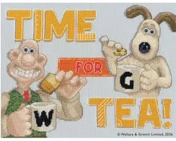 Kit de broderie Wallace & Gromit - Time For Tea! - Bothy Threads xwg02