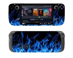 Blue Flames | Console stickers | Skin geschikt voor Valve Steam Deck