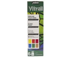 Pebeo Vitrail glasverfset, 10 x 45 ml