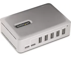 StarTech.com 7-Port USB-C Hub, 5x USB-A + 2x USB-C, Self-Powered met 65W Power Supply, USB 3.1 10Gbps, Desktop/Laptop USB Hub met 0.9m USB-IF Gecertificeerde Locking Kabel, USB Type C Hub