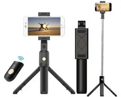Selfiestick Universeel - Draadloos 3 in 1 Selfie Stick Tripod- 360° Draaibaar- iPhone/Samsung/Huawei