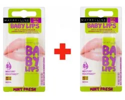 Maybelline Baby Lips Lipbalm Mint Fresh (2 Stuks)