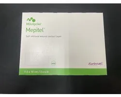 Molnlycke - Mepitel - soft - siliconen - wondcontactlaag - 7,5 cm x 10 cm - 10 stuks per doos