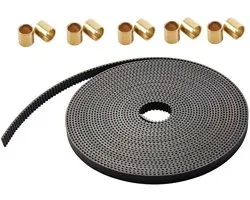 3D-printerriem GT2-riem 6 mm breed 2 mm pitch voor Creality Ender 3, 3 Pro, Ender 3 V2, Ender3 K1, CR-10, Anycubic Kobra 2, Kobra Max, CNC en andere 3D-printers (5M + 10 koperen gespen)