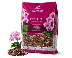 Norrsoil Orchideeën Potgrond 5L – Premium Luchtige Orchideeënmix voor Phalaenopsis, Dendrobium & Cattleya – Turfvrij – Met Schors & Kokoschips – 180 Dagen Organische Voeding