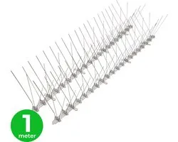 VerminBuster Duivenpinnen 1 meter - Vogelpinnen - Duivenverjager - Vogelverschrikker - Vogelwering - Vogelverjager - Duivenwering - Kattenverjager - Anti Klim Strip