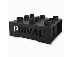Prival Barbell Houder - Barbell Holder – Rangement pour 9 barres d'haltères - Système de rangement pour barres d'haltères - Noir