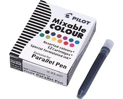Pilot Parallel Pen (12 cartouches couleur) - Encre 12 couleurs mélangeables - Convient pour le Pilot Parallel Pen