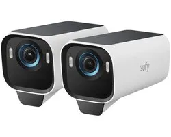 Caméra extérieure eufy Security S3 Pro , pack complémentaire de 2 – Outdoorcam - Résolution 4K Ultra HD, technologie MaxColor Vision™, alimentation solaire avec SolarPlus ™ 2.0, compatible avec Apple HomeKit, Alexa et Google Assistant - Offre groupée