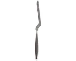 Couteau à fromage Boska Soft Monaco + n ° 3 - pour les fromages à pâte molle - Étroit avec motif gaufré - Argent