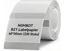 Niimbot - Labels/Etiketten B21/B1/B31/B3S/K3 - 40x30mm - 230 feuilles - Transparent