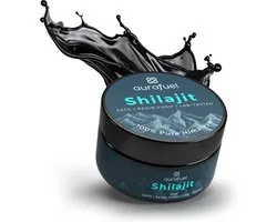 Shilajit - Résine - 100 % Puur et authentique Himalaya - Mumijo - Testé et certifié en laboratoire - 81%+ acide fulvique - Booster de testostérone - Alternative Tongkat Ali - 85+ Minéraux - 25 grammes