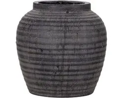 House Doctor Bloempot Hafa grijs/ bruin terracotta Ø26x26cm