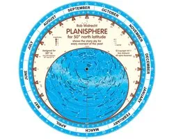 Planisphere for 50 Degrees North Latitude