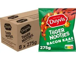 Duyvis | Noix tigrées | Bacon & Fromage | 8 x 275 grammes