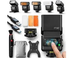 Godox iT32 + X5N TTL-cameraflitser voor Nikon, GN18, HSS, 2,4 GHz