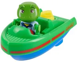 Aquaplay - waterbaanaccessoire - sportboot met kikker - badspeelgoed - groen