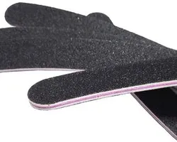 EuBeCos Premium professional nail file, 10 pieces, black, curved grain 100/100, made in Germany - ShopVlot