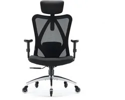 SIHOO M18 PRO Ergonomische Bureaustoel - Verstelbare Lendensteun - Ademende Mesh - Zwart