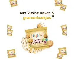 40x LilaLou Biscuits Haver & granenkoekjes 33g - Bio, vegan, lactose free & less sugars