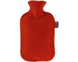 Warm water kruik - Met fleece hoes rood-