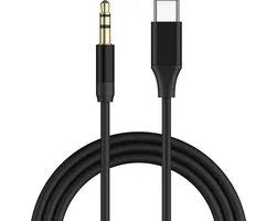 USB C naar Aux-kabel 1 m, type C naar jack kabel 3,5 mm audio aux duurzaam voor iPhone 17/16/15 Pro/Max/Plus, Galaxy S25/S24/S23 Ultra, iPad Pro, Pixel, Huawei P40/P30/P20, autostereo's