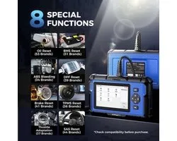 Topdon - OBD2 Scanner - Diagnose Computer - Smart Diagnostic Tool - Fout Verwijderen - Professionele Auto Diagnose Tool - ABS Airbag Olie EPB DPF TPMS BMS Reset - Zwart