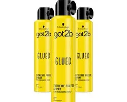 Got2b - Glued Extreme Freeze Haarspray - 3 x 300 ml - Voordeelverpakking