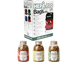 Numatic - 1x Sacs Sacs d'aspirateur + 3x Granules parfumées Fleur/Eucalyptus/Limonelle - Sacs Hepa flo - Pour Henry/Hetty - NVM 1CH X10 - COMBIDEAL