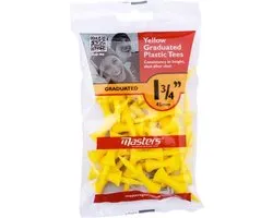 Masters 30 Plastic Tees Graduated Geel 45mm