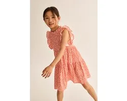 Animal print cotton dress tomato – Cozmo 128