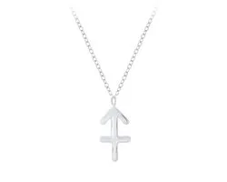 zilveren sterrenbeeld ketting boogschutter | zodiac sign sagittarius ketting dames | Zilverana | sieraden vrouw | Sterling 925 Silver