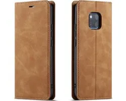 Huawei Mate 20 Pro Bookcase | Bruin | Pasjeshouder hoesje | Lederen Portemonnee