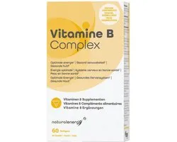 Vitamine B Complex | 60 Softgels met Alle 8 B Vitaminen in 1 – Bij Vermoeidheid en Moeheid (8) – Natuurlijke Energie (1) – Voedingssupplement Zonder Bewaarmiddelen