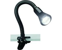TRIO FLEXO - Klemlicht - Zwart - excl. 1x E14 3,5 W - Snoerschakelaar - Flexibel - Klemlamp