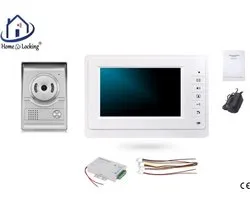 Home-Locking complete deur intercom/videofoon met 1 binnen paneel en elekro box 12VDC voor aansluiting elektrisch slot.DBF-DT-2215-1E-1
