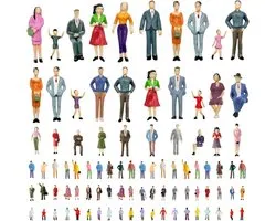 VICDUEKG 80 stuks miniatuurfiguren, verschillende posities, beschilderde modelfiguren voor modelbouw, schaal 1:25 - ShopVlot
