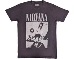 Nirvana - Sitting Heren T-shirt - L - Zwart