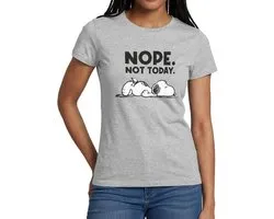 Peanuts Snoopy Nope Not Today Kantoor Humor T-Shirt Dames