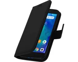 Avizar Hoesje Geschikt voor Xiaomi Redmi Go Soft Touch Portemonnee met Standfunctie, Zwart