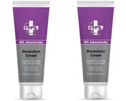 HFL - Crème Dermoleen - Soin des pieds - Hydratation peaux sèches - Pack duo - 2x125 ml