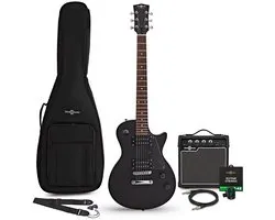 New Jersey Electric Guitar Black, 10W Guitar Amp & Accessory Pack