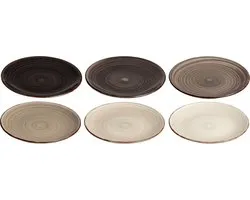 Dutch Kitchen - Assiette petit déjeuner Vintage Loft - ø 19 cm - 6 Pièces - Faïence